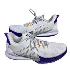 Nike Mamba Fury Lakers Home Basketball Sneakers Mens Size 14 White Purple Yellow